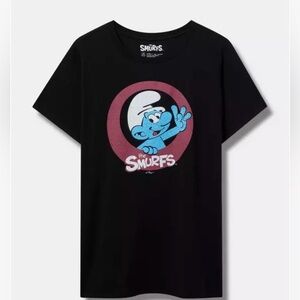 NWT Torrid The Smurfs classic fit crew neck black tee size 5X